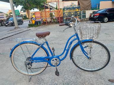 จักรยานแม่บ้าน ญี่ปุ่น สีน้ำเงิน