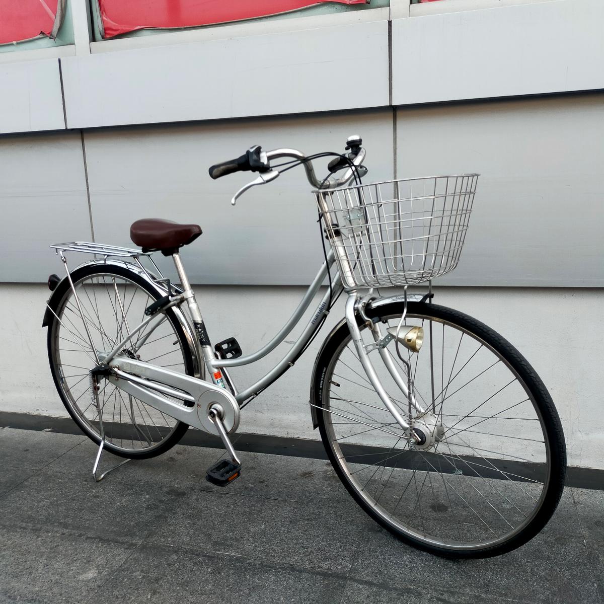 จักรยานแม่บ้านญี่ปุ่น คุณภาพสูง Maruikin เฟรมเหล็กคุณภาพสูง แบบท่อสวมไร้รอยเชื่อม เกียร์ดุมชิมาโน Ne